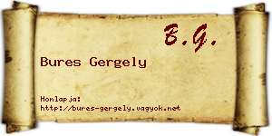 Bures Gergely névjegykártya